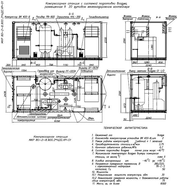 ПРИМЕР ПРОЕКТИРУЕМОЙ СТАНЦИИ МКР80-2-8.900.2*АДС.ХР-01:
