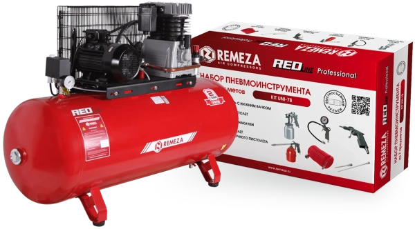 Компрессор поршневой СБ4/Ф-270.AB790 с набором пневмоинструмента KIT UNI-7B